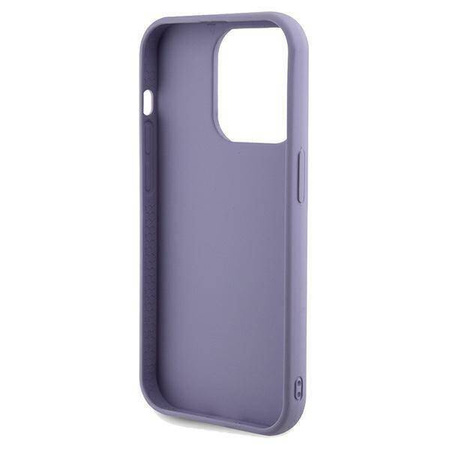 Original Handyhülle IPHONE 14 PRO Guess Hardcase Sequin Script Metal (GUHCP14LPSFDGSU) violett