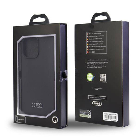 Audi Silikonhülle iPhone 13 Pro Max 6,7&quot; schwarz/schwarz Hardcase AU-LSRIP13PM-Q3/D1-BK