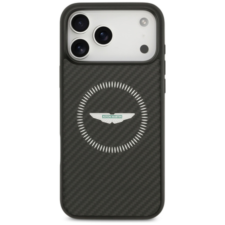 Etui Aston Martin HC Kevlar Counter      Design MagSafe do iPhone 17 Pro Max czarny