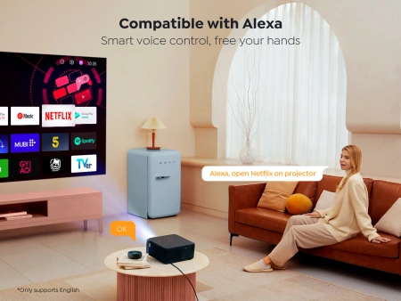 Projektor multimedialny Yaber K2s LCD FullHD 1080p z głośnikami JBL - czarny