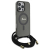 Original Case IPHONE 16 PRO MAX Guess Hardcase Crossbody Cord Script MagSafe (GUHMP16XHCTSGNSK) black