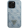 Schutzhülle IPHONE 13 PRO Guess Hardcase 4G Triangle Logo Cardslot (GUHCP13LP4TPB) blau