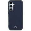 Schutzhülle SAMSUNG GALAXY S25 Mercedes AMG Hardcase Leather Debossed Lines MagSafe navy blau