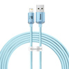 Baseus Crystal Shine Series USB-Kabel - Lightning 2,4A 20W 2m blau (CAJY001203)