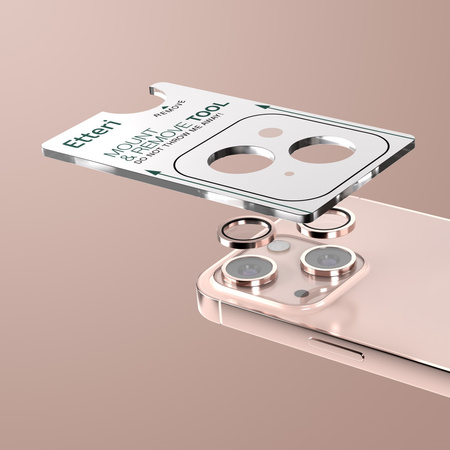 Etteri szkło na aparat do iPhone 13 / 13 Mini różowy