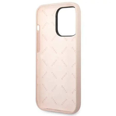 Guess Silicone Triangle Logo - Etui iPhone 14 Pro Max (różowy)