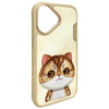 Nimmy etui iPhone 16 6.1" khaki Big Eyed  Pet 2.0 Cat