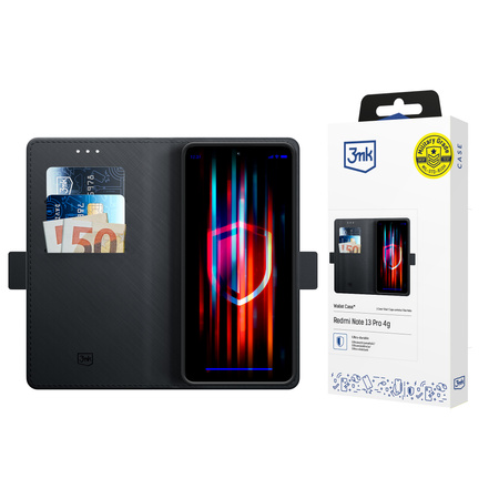 3MK Wallet Case Redmi Note 13 Pro 4G czarny/black