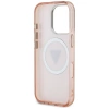 Guess IML Metal Glitter 4G Circle Triangle MagSafe Case für iPhone 16 Pro Max - Rosa
