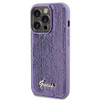 Guess Pailletten-Schriftzug-Metallgehäuse für iPhone 15 Pro Max – Lila