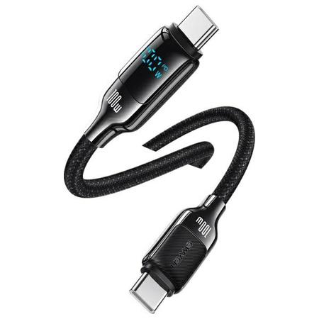 USAMS Kabel USB-C na USB-C 100W 1.2m      Digital Display Zinc Alloy Fast Charging Data Cable HX Series SJ742USB02 (US-SJ742)