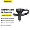 Baseus Enjoyment USB-C car charger with USB-C / Lightning 60W cable - black