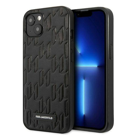 Karl Lagerfeld KLHCP13SMNMP1K iPhone 13 mini 5,4" Hardcase schwarz / schwarzes Monogram Plaque