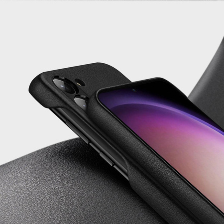 Dux Ducis Grit Hülle für Samsung Galaxy S23+ elegante Hülle aus Kunstleder MagSafe schwarz