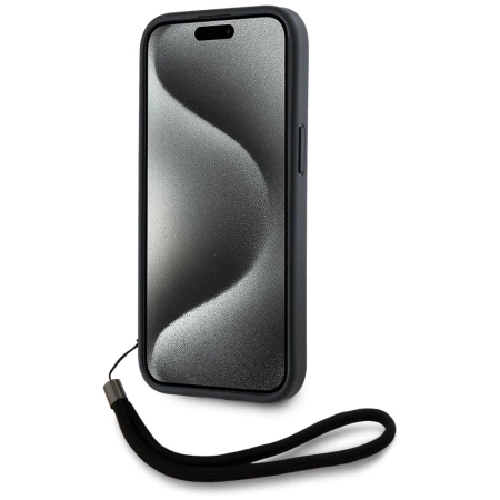 Etui Karl Lagerfeld Saffiano Athleisure Stripes Cord na iPhone 15 Pro Max - czerwone