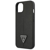 Guess GUHCP13SPSATLK iPhone 13 mini 5,4 &quot;schwarz / schwarzes Hardcase SaffianoTriangle Logo