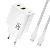 Dudao A27 MaxC 35W Wandladegerät + USB-C Kabel - Weiß