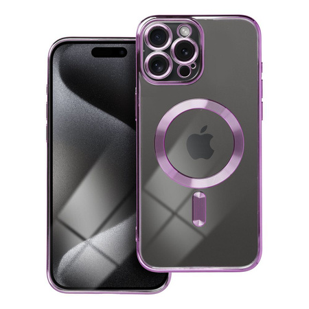 Futerał Electro Mag Cover kompatybilny z MagSafe do IPHONE 15 PRO MAX fioletowy