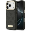 Etui Guess 4G Logo Plate MagSafe na iPhone 17 Pro -czarne