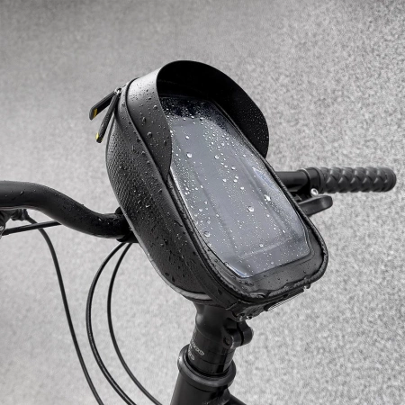 Wozinsky bike handlebar bag with phone case 1l black (WBB16BK)