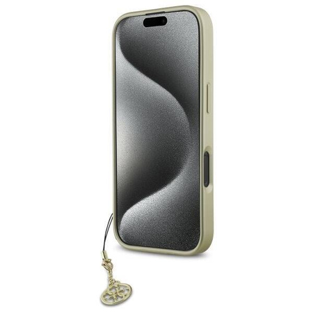 Original Case IPHONE 16 PRO MAX Guess Hardcase 4G Charms Collection (GUHCP16XGF4GGR) black