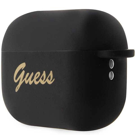 Guess GUAP2LSCHSK AirPods Pro 2 Cover schwarz/schwarz Silikon Charm Heart Collection