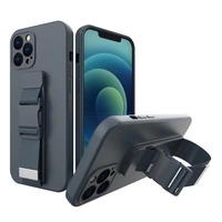 Rope case gel case with a lanyard chain handbag lanyard Samsung Galaxy A22 4G navy blue