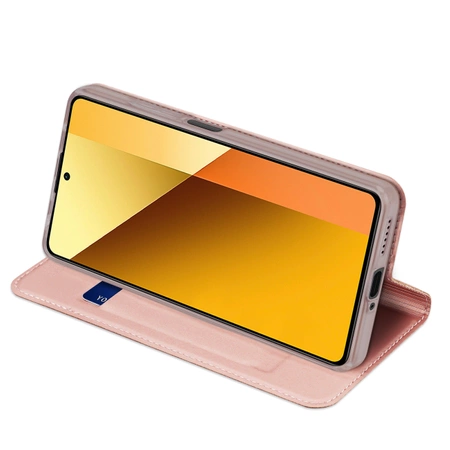 Etui Dux Ducis Skin Pro z klapką i miejscem na kartę na Xiaomi Redmi Note 13 5G - różowe
