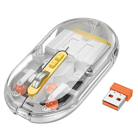 HOCO mysz komputerowa bezprzewodowa dual-mode SILENT 2,4G 1600 dpi GM35 szara