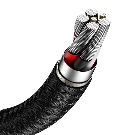 Baseus Cafule Metal Data kabel USB - USB Typ C 66W Quick Charge 25cm czarny (CAKF000001)
