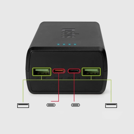 Powerbank SBS TTBB30000PD20K 30000 mAh 2 x USB-C 2 x USB-A - black