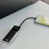 SBS 10000 mAh PD 20 W Powerbank mit LCD-Display und integriertem USB-C-Kabel - Grau