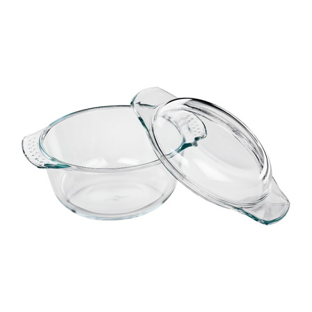 Küchenprofi Elsass - Naczynie żaroodporne ze szkła borokrzemowego z pokrywką 1,4 l 18×11,5 cm
