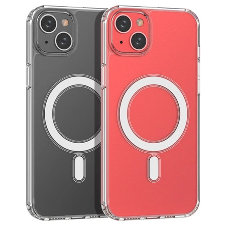 Etui magnetyczne Clear Magnetic Case z MagSafe do iPhone 14 Plus ze srebrnym ringiem - przezroczyste