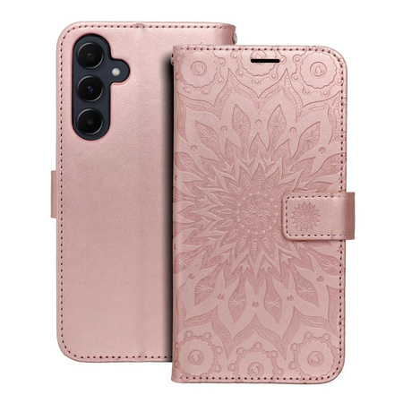 Kabura MEZZO Book do SAMSUNG A55 5G mandala złoty róż