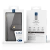 Dux Ducis Lawa iPhone 16e Lederhülle mit abnehmbarer magnetischer Brieftasche - Grau
