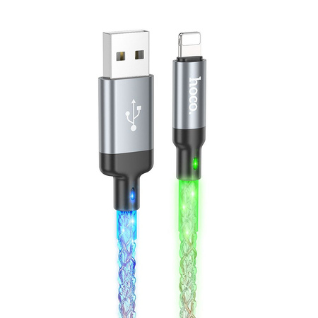HOCO kabel USB A do Lightning 2,4A U112 1 m szary