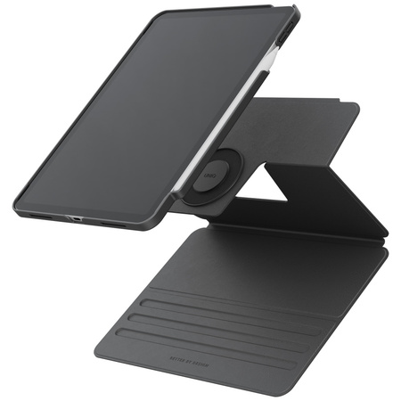 Etui UNIQ Rovus Snapmount Magnetic 360   Rotating Detachable do iPad 11" A16 (2025) / iPad 10.9" 10 gen. (2022) szary