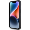 AMG Lederhülle mit geprägten Linien für iPhone 15 Plus – Schwarz