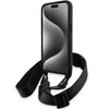 BMW M Edition Carbon Tricolor Lines &amp; Strap case for iPhone 15 Pro Max - black