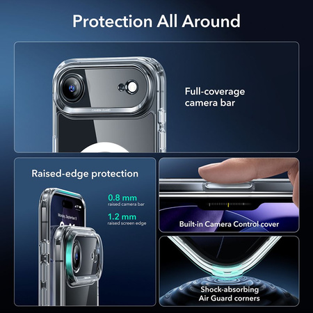 ESR CLASSIC HYBRID MAGSAFE & TEMPERED GLASS IPHONE 17 AIR CLEAR