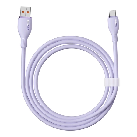 Kabel Baseus Pudding 100W USB-A - USB-C 2m - fioletowy