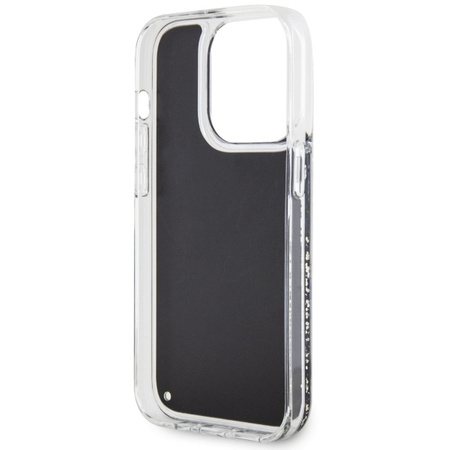 Guess GUHCP14LLCSGSGK iPhone 14 Pro 6,1" schwarz/schwarzes Hardcase Liquid Glitter Marble