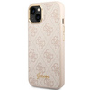 Oryginalne Etui IPHONE 14 Guess Hard Case 4G Vintage Gold Logo (GUHCP14SHG4SHP) różowe