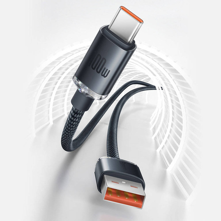 Baseus Crystal Shine Series Fast Charging Data Cable USB to Type-C 100W 1.2m Black