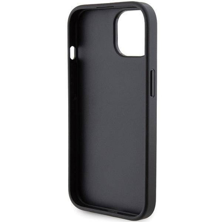 Guess Grip Stand 4G Triangle Strass case for iPhone 15 - black