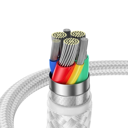 Joyroom kabel USB - micro USB 2.4A Surpass Series do szybkiego ładowania i transferu danych 2 m biały (S-UM018A11)