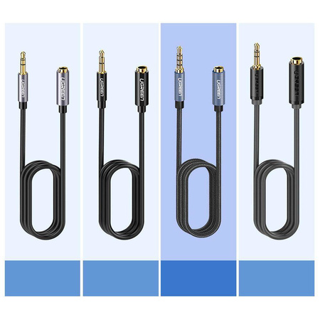 Ugreen adapter mini jack 3.5mm 0.5m blue (AV118)