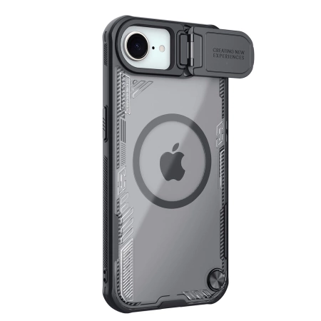 Etui Nillkin Iceblade Prop Magnetic z osłoną obiektywu i podstawką na iPhone 16e - czarne
