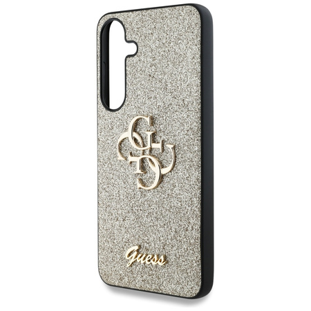 Etui Guess Fixed Glitter Big 4G Metal Logo do Samsung Galaxy S25 Plus złoty